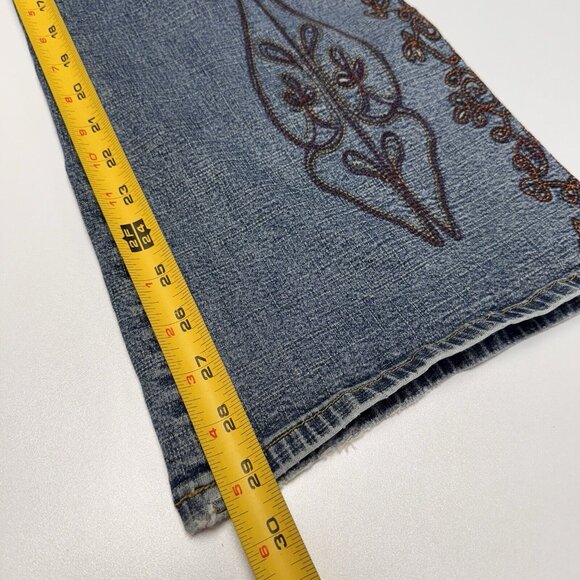 Z. Cavaricci Blue Jeans with Brown Embroidery - Picture 14 of 16